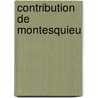 Contribution De Montesquieu by mile Durkheim