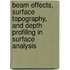 Beam Effects, Surface Topography, And Depth Profiling In Surface Analysis