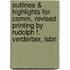 Outlines & Highlights For Comm, Revised Printing By Rudolph F. Verderber, Isbn
