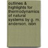 Outlines & Highlights For Thermodynamics Of Natural Systems By G. M. Anderson, Isbn