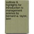 Outlines & Highlights For Introduction To Management Science By Bernard W. Taylor, Isbn