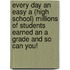 Every Day An Easy A (High School) Millions Of Students Earned An A Grade And So Can You!