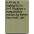 Outlines & Highlights For Civil Litigation In Comparative Context By Helen Hershkoff, Isbn
