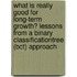 What Is Really Good For Long-term Growth? Lessons From A Binary Classificationtree (bct) Approach