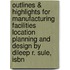 Outlines & Highlights For Manufacturing Facilities Location Planning And Design By Dileep R. Sule, Isbn