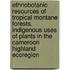 Ethnobotanic Resources of Tropical Montane Forests. Indigenous Uses of Plants in the Cameroon Highland Ecoregion