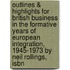 Outlines & Highlights For British Business In The Formative Years Of European Integration, 1945-1973 By Neil Rollings, Isbn