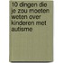 10 dingen die je zou moeten weten over kinderen met autisme
