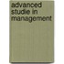 Advanced studie in management