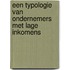 Een typologie van ondernemers met lage inkomens