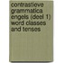 Contrastieve grammatica Engels (deel 1) word classes and tenses
