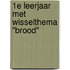 1e leerjaar met wisselthema "Brood"