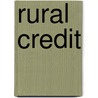 Rural Credit door Sridhar Krishna