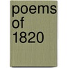 Poems of 1820 door John Keats