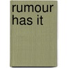 Rumour Has It door Ali Cronin