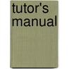 Tutor's Manual door Patrick Lavery