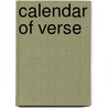 Calendar of Verse door George Saintsbury