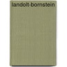 Landolt-Bornstein door Werner Martienssen