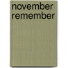 November Remember door Christine Haile