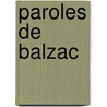 Paroles de Balzac door Remy Montalee