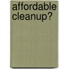 Affordable Cleanup? by Subcommittee National Research Council