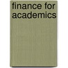 Finance For Academics door Ronald Francisco