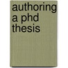 Authoring a PhD Thesis door Patrick Dunleavy