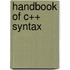 Handbook of C++ Syntax