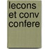 Lecons Et Conv Confere