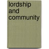 Lordship and Community door Cord Oestmann