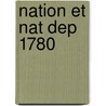 Nation Et Nat Dep 1780 door Eric J. Hobsbawm