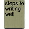 Steps to Writing  Well door Jean Wyrick