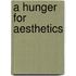 A Hunger for Aesthetics