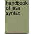 Handbook of Java Syntax
