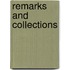 Remarks and Collections