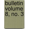 Bulletin Volume 8, No. 3 door University of Oregon