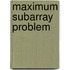 Maximum Subarray Problem