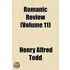 Romanic Review Volume 11