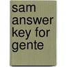 Sam Answer Key For Gente door S.L. Difusion