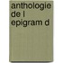Anthologie de L Epigram D