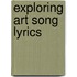 Exploring Art Song Lyrics
