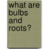 What Are Bulbs And Roots?
