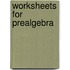 Worksheets for Prealgebra