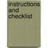 Instructions and Checklist