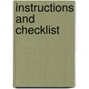 Instructions and Checklist by United States Government