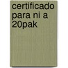 Certificado Para Ni a 20pak door Zondervan Publishing
