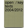Open  / Key Texts 2004/2012 door Wolfgang Ernst