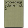 Proceedings Volume 1, Pt. 2 door Pacific Science Association