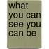 What You Can See You Can Be