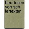 Beurteilen Von Sch Lertexten by Myriam Eichinger
